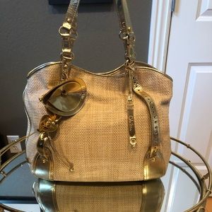 Gold Cole Haan Purse